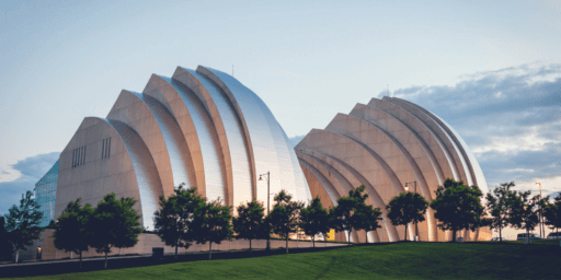 Exterior of Kauffman Center for the Performing Arts in Missouri